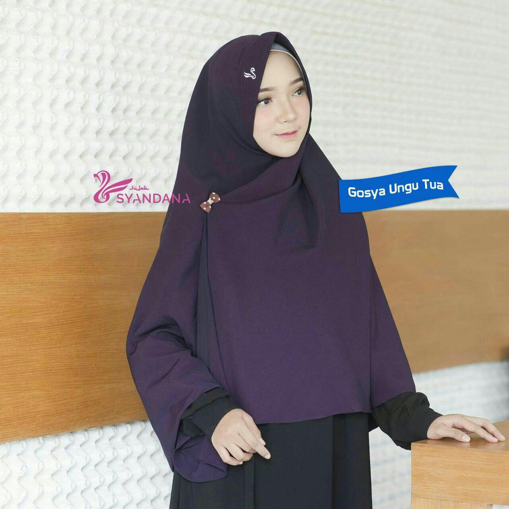 KHIMAR JILBAB INSTAN GOSYA SYANDANA UNGU TUA