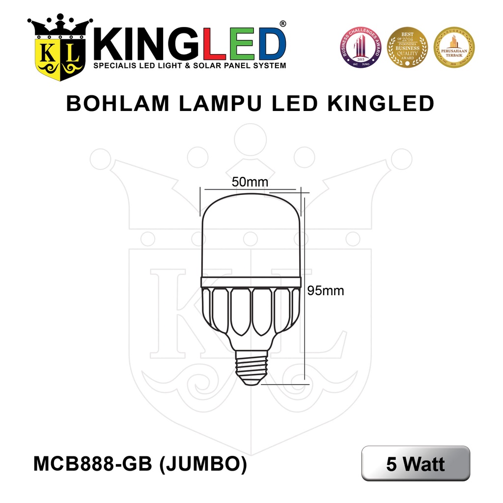 KINGLED Lampu Bola LED Capsule JUMBO 5 Watt / 10 Watt / 20 Watt