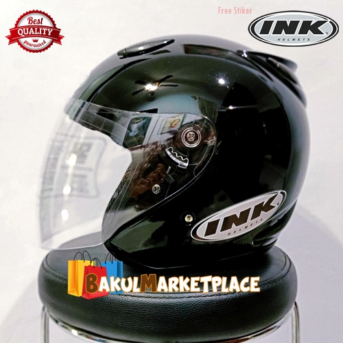 Helm INK CENTRO BAGUS KW( Hitam Metalik )