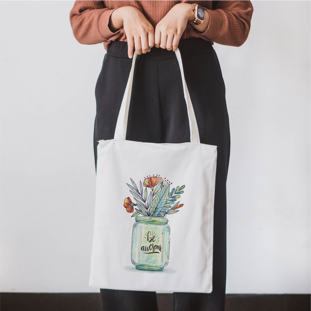 Sevine Totebag Tas Fashion Wanita Tote Bag Laptop Resleting quote motivation - TG