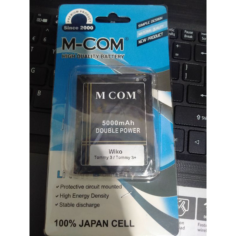 Baterai/Batrai MCOM DOUBLE POWER 5000mAH WIKO TOMMY 3/ TOMMY 3+