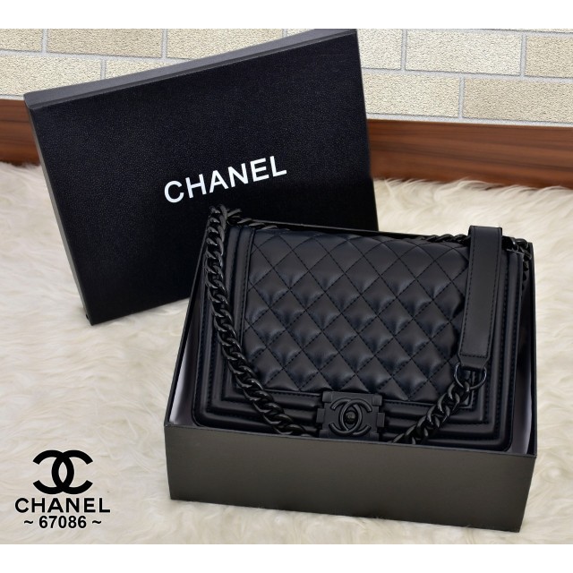 Tas  CHANEL BOY SO BLACK 67086