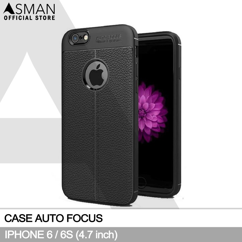 Auto Focus iPhone 6 / 6S (4.7&quot;) | Soft Case Leather Premium - Hitam