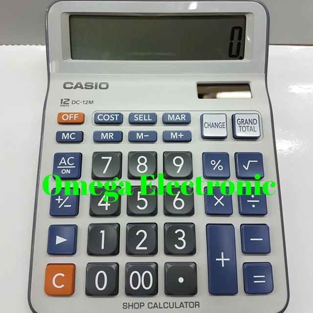 Casio DC-12M Shop Desktop Calculator Kalkulator Toko Meja 12 Digits