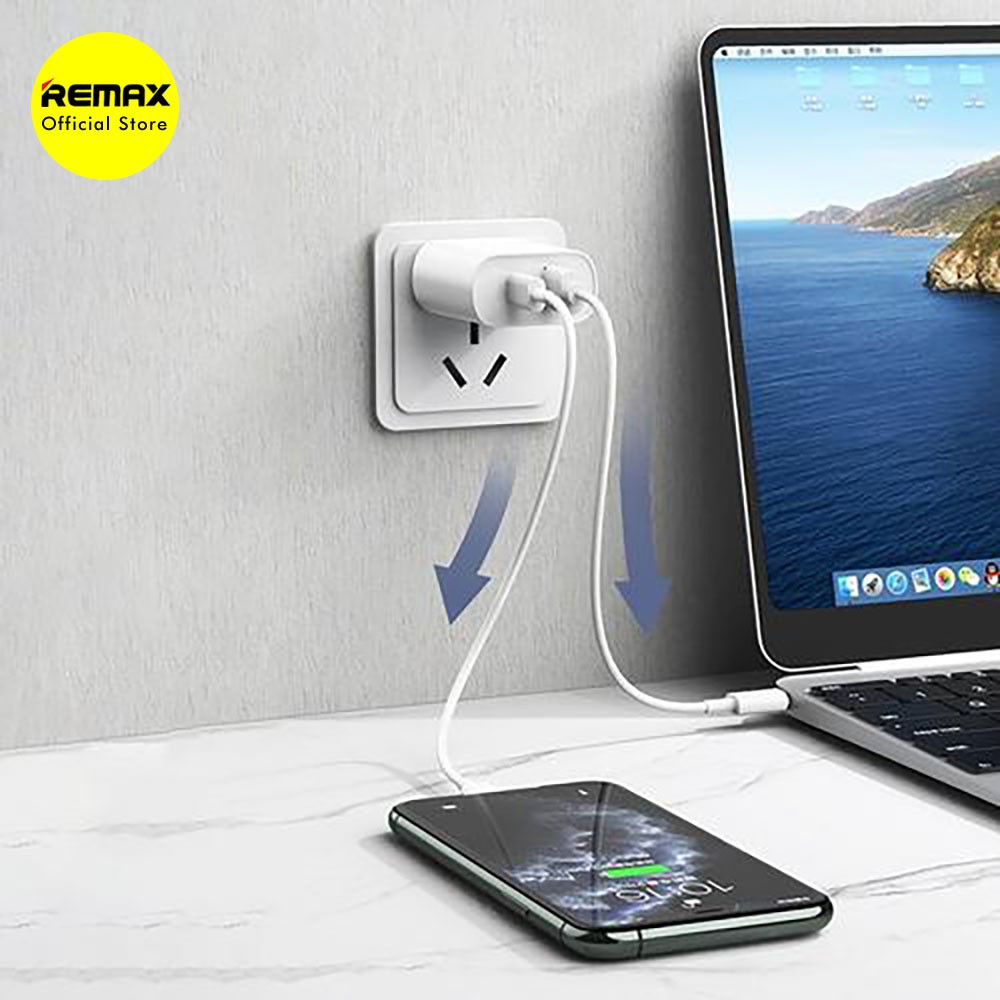 REMAX Jane Desktop Charger Adaptor 2 Port USB with Lightning Cable RP-U35