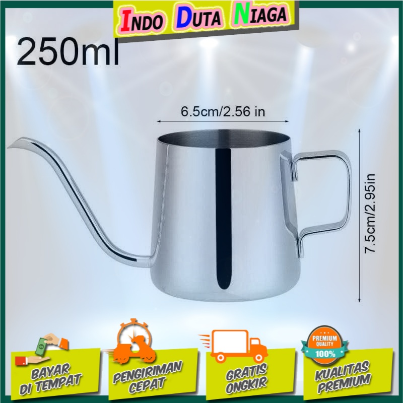 One Two Cups Teko Pitcher Kopi Teh Teapot Drip Kettle Cup - AA0049