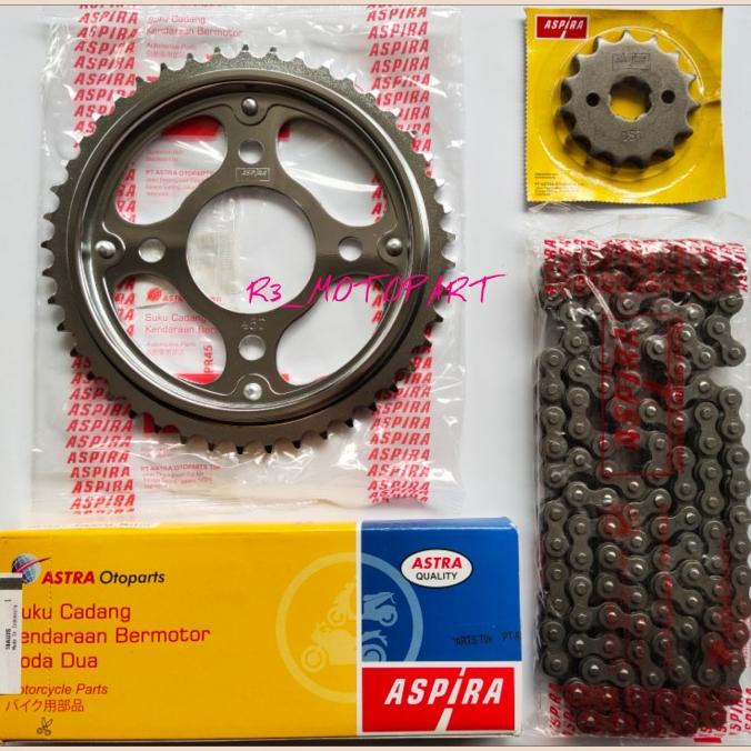 ~~~~~] Gir Set/Gear Paket/Chain Kit Original Aspira CB150R/CB150/CB 150 R Old