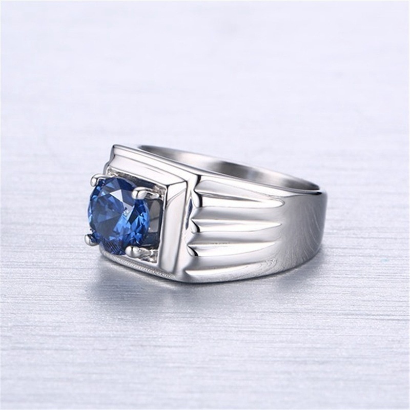 Men's Fashion Zircon Engagement Ring Jewelry Accessories