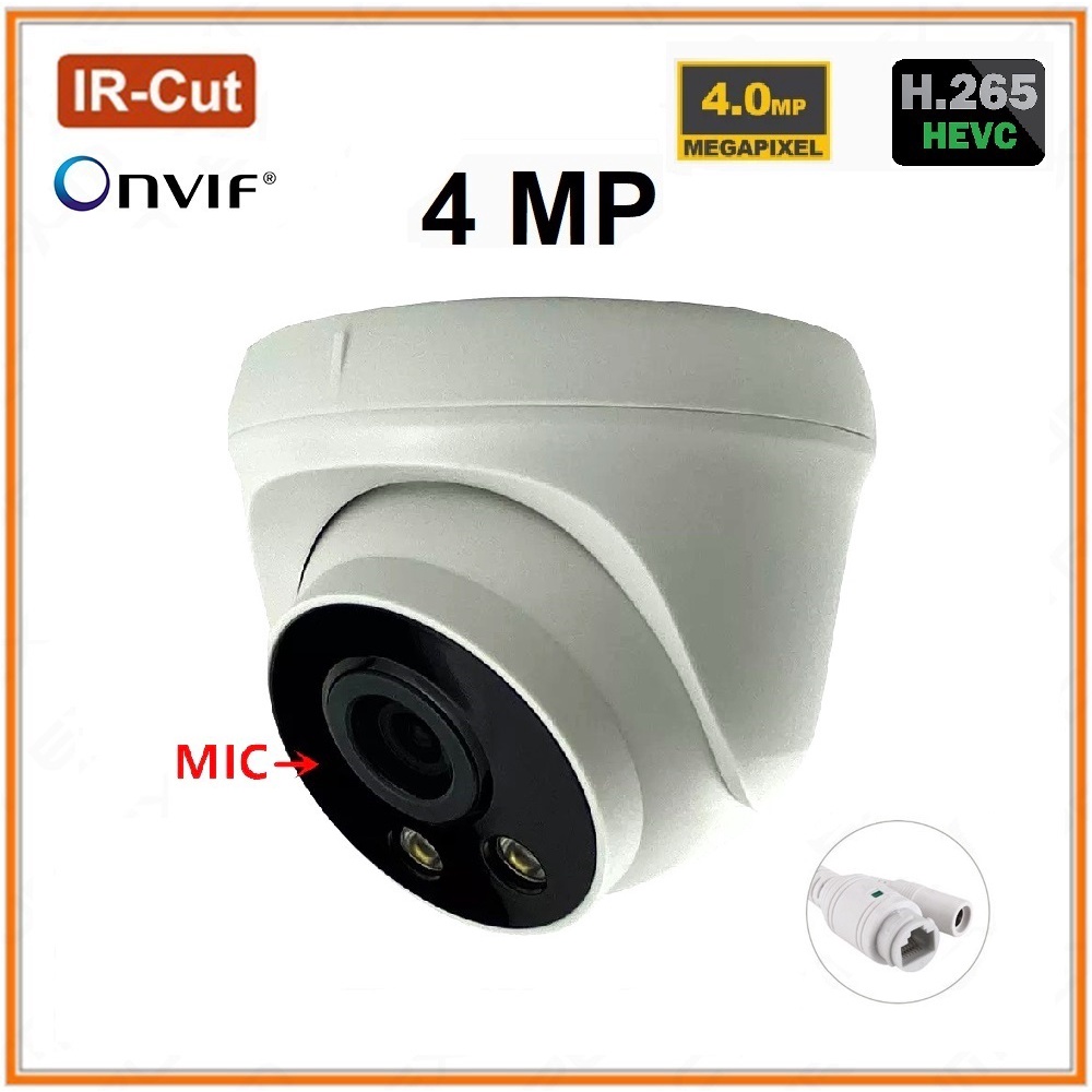 IP Camera / IPCAM Dome 4MP, 1440P. Microphone. Onvif