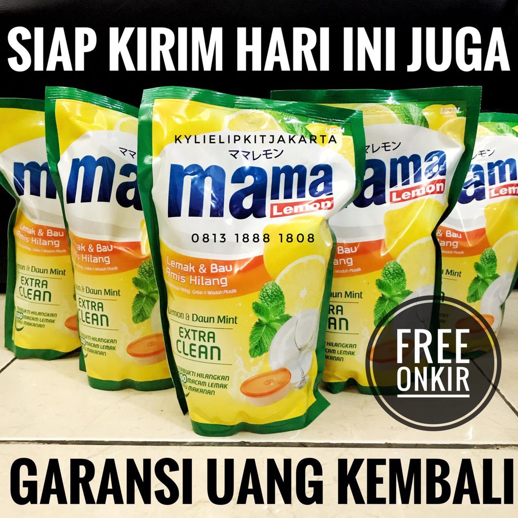 MAMA LEMON / MAMA LIME Sabun Cuci Piring Liquid Pouch Refill 800 ml 780ml Cairan 800ml 780 ml WINGS