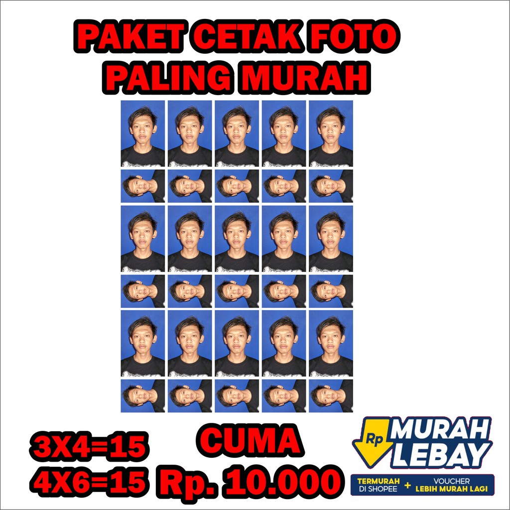 PAKET CETAK PAS FOTO LAMARAN KERJA