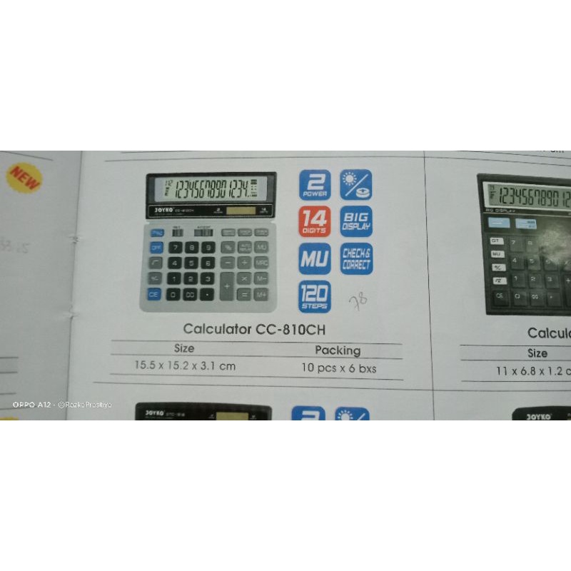 

kalkulator joyko cc 810 ch