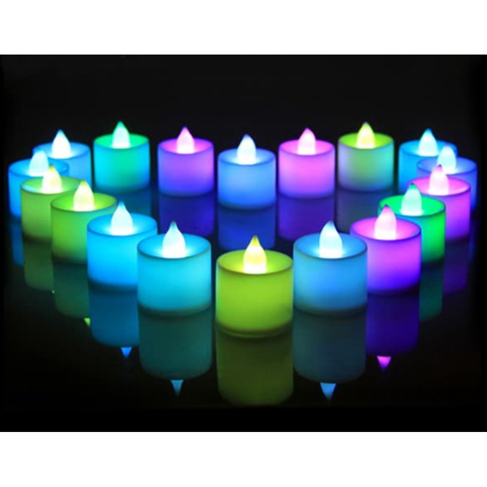 Lampu Lilin Elektrik 7 Warna Colorful Mini LED CANDLE Valentine Natal