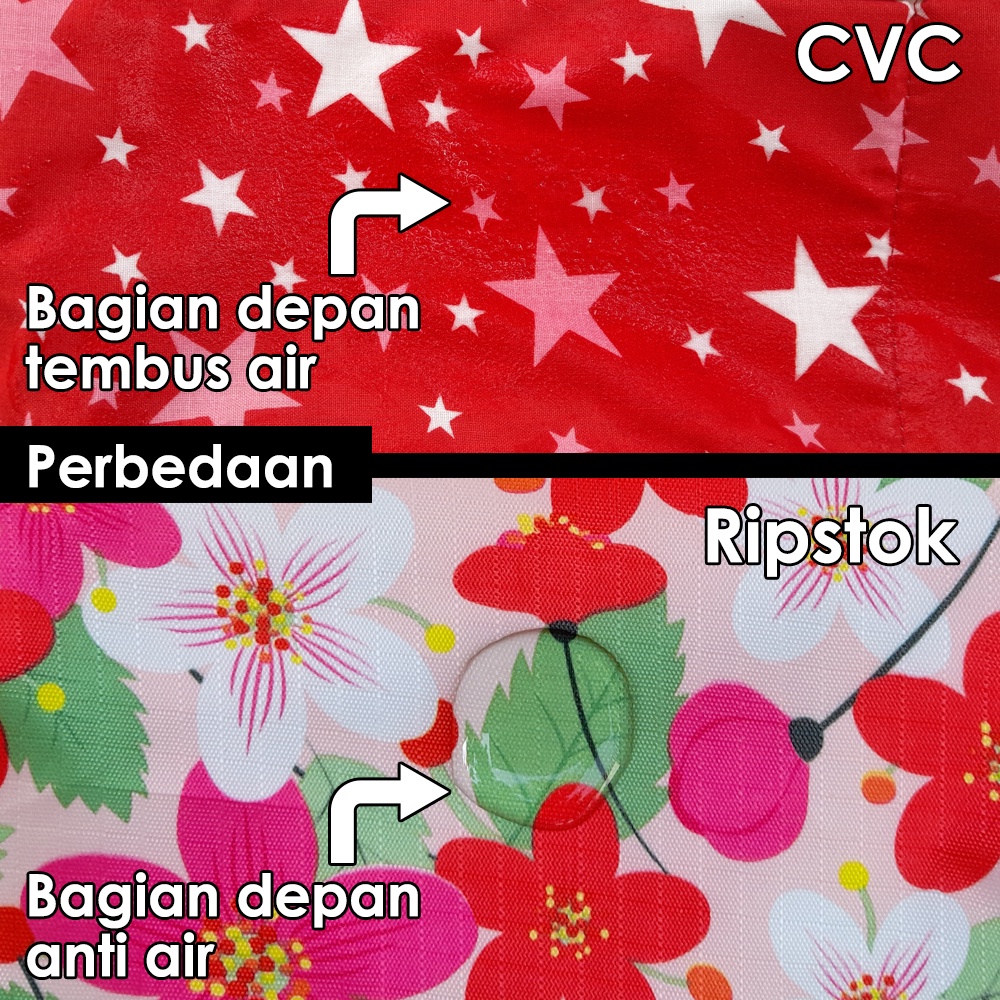 TRAVEL DIAPER CHANGING CLUTCH perlak lipat alas ganti bayi bahan CVC / RIPSTOCK