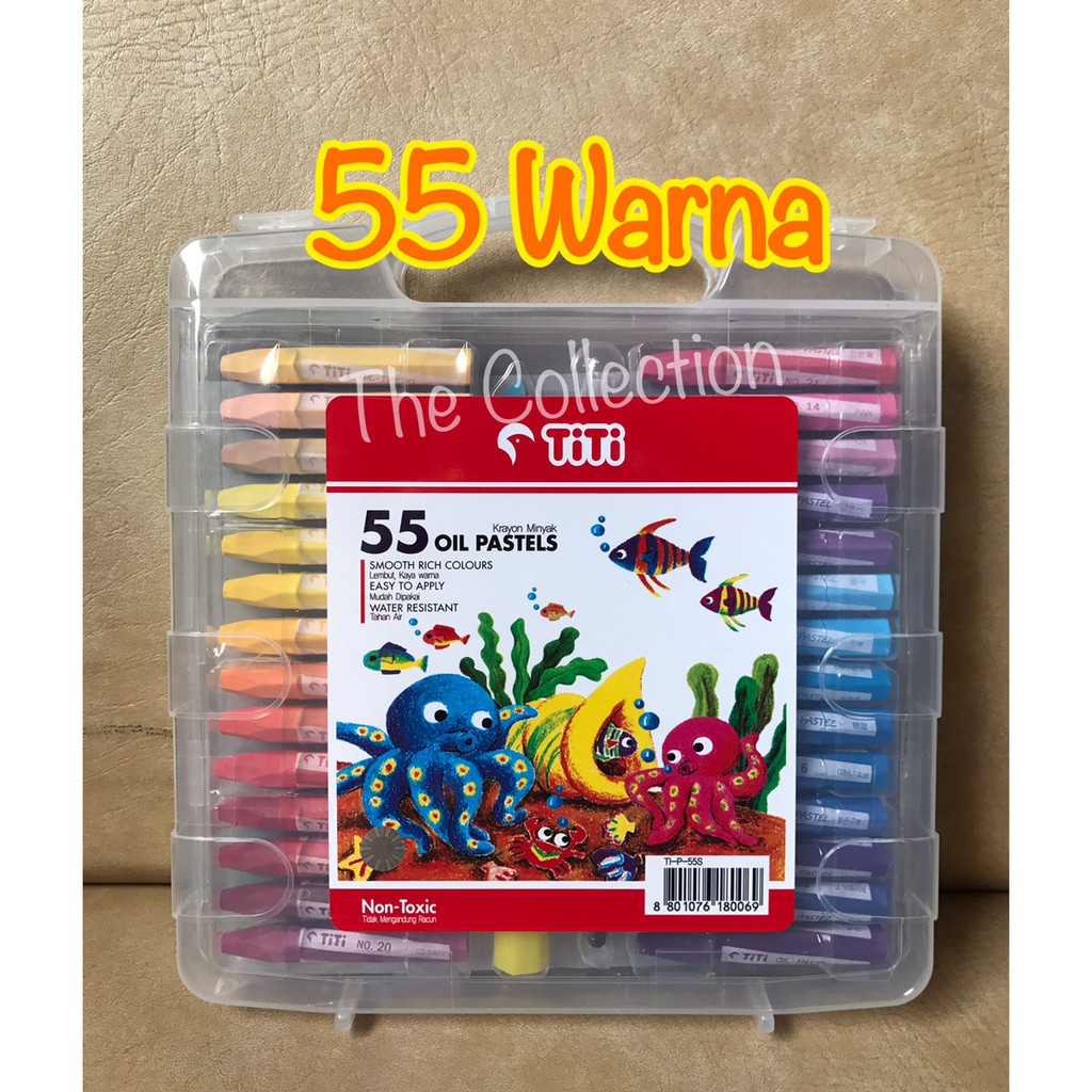 Atk0463tt 55 Warna Titi Crayon Oil Pastel Ti P 55s Krayon Anak Tk Sd 55s Shopee Indonesia