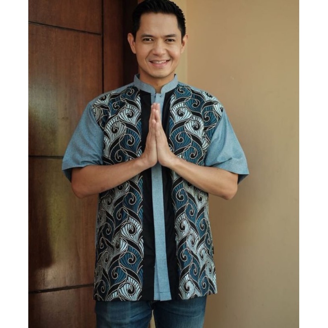 Kemeja Koko Muslim Madani lengan pendek