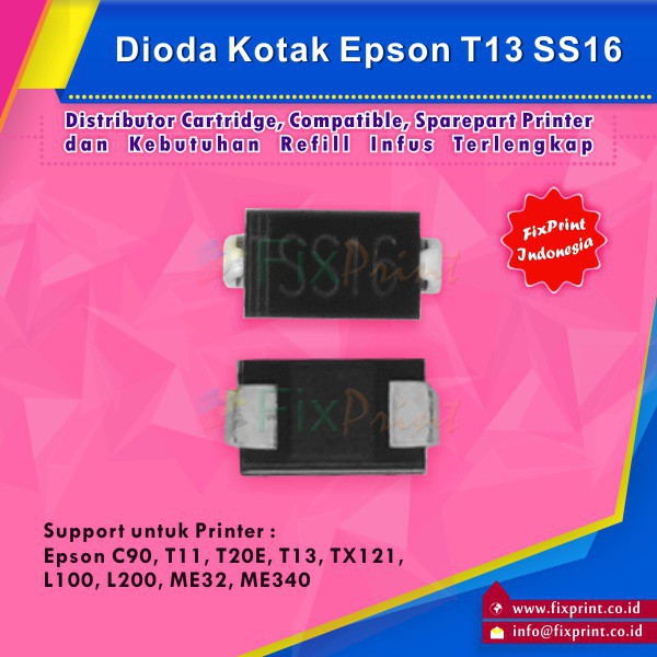 Dioda SS16 SS14 SMD  Dioda Kotak Epson C90 T11 T20E T13x T13 TX121 L100 L200 ME32 ME340 Murah 10PCS