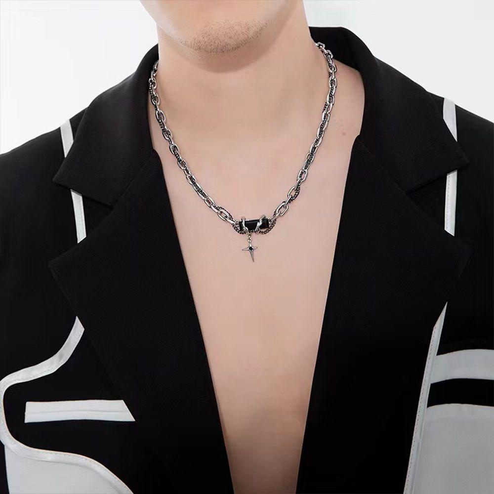 Needway Pria Kalung Untuk Dewasa Pesta Rantai Hiphop Punk Woman Necklaces