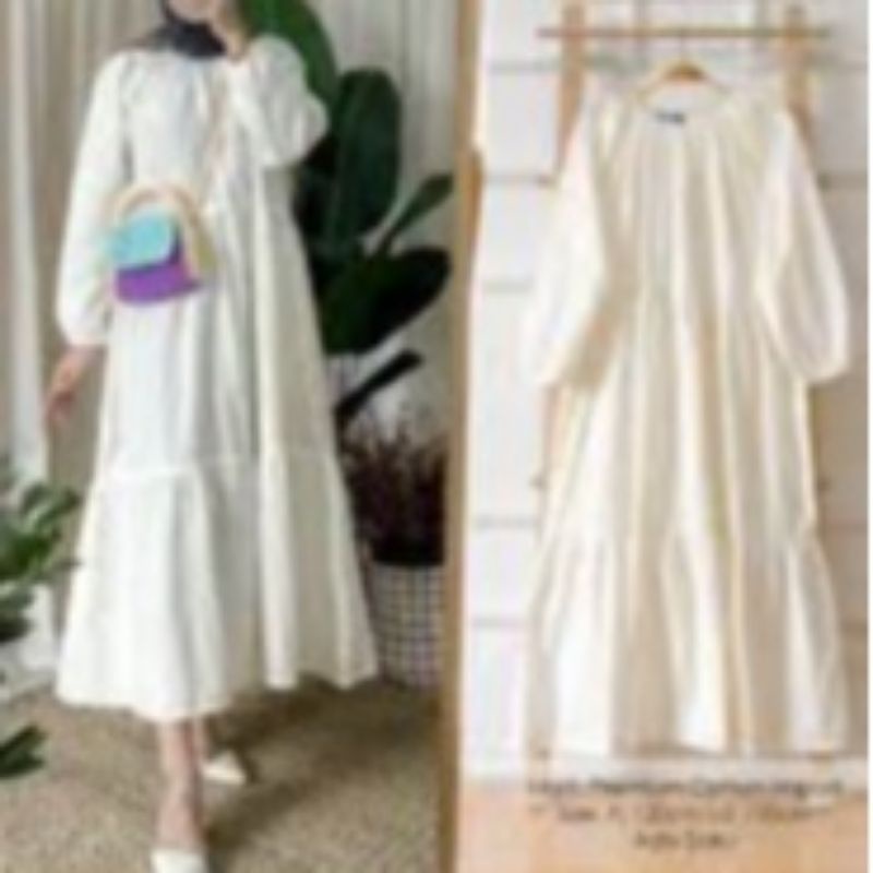 Sabrina midi dress fashion muslim remaja wanita