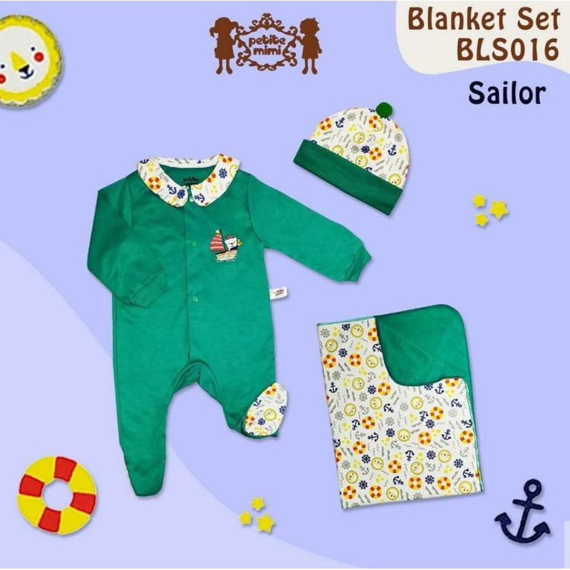 PETITE MIMI 4in1 Blanket Set Gift Set Kado Bayi Sleepsuit Selimut -Girl