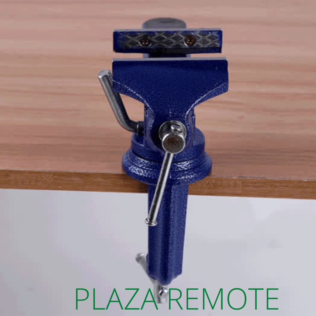 CLAMP / PENJEPIT / RAGUM /  TABLE CLAMP VISE / CATOK MEJA UKURAN 60MM/2,8 inch BIRU BAHAN BESI PRESISI