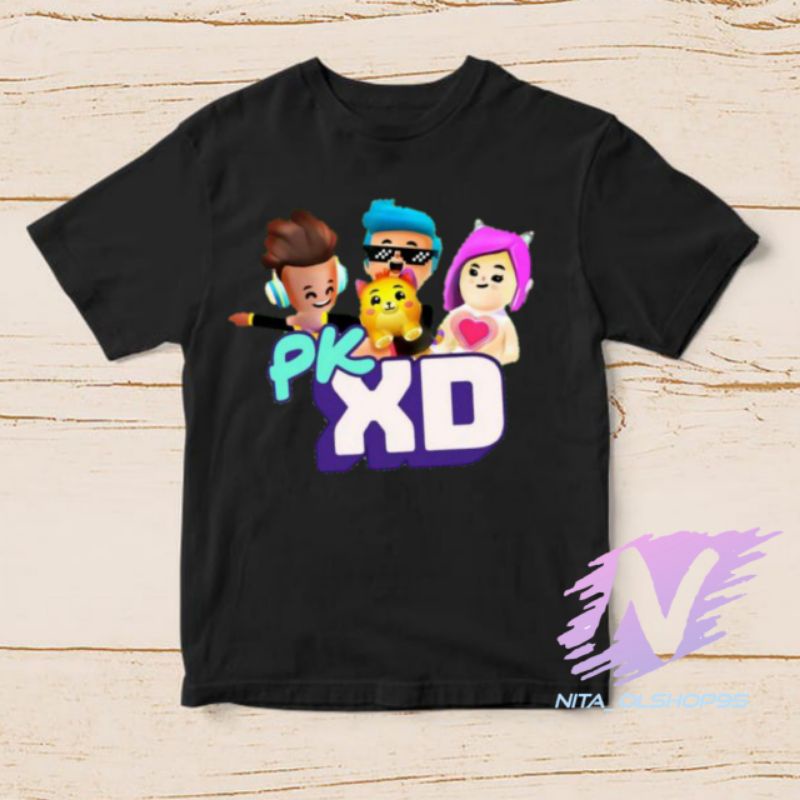 kaos PK xd game terpopuler baju kaos anak PK xd mobile