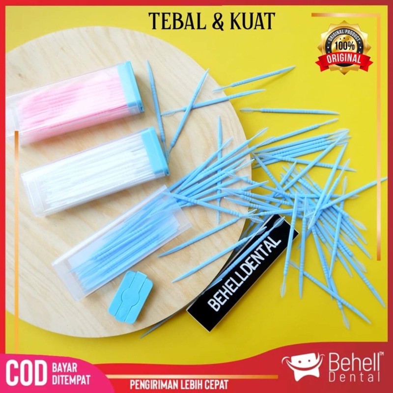 Behelldental tusuk gigi behel /tidak.sikat pembersih sela sela bracket gigi gusi . interdental brush