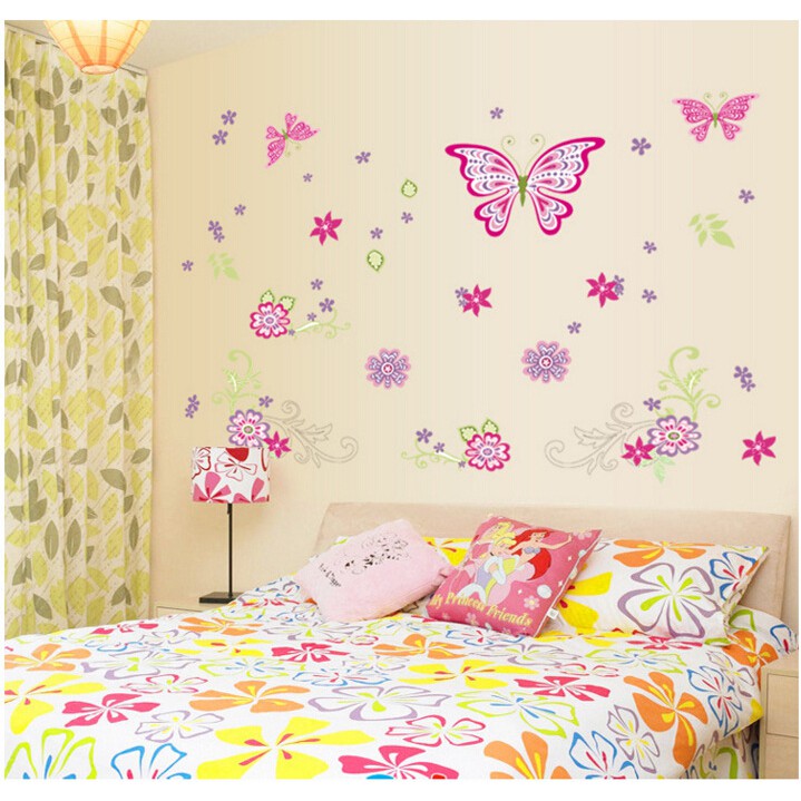 RELIZA WALL STICKER / Stiker Dinding Nada Melodi Musik Kupu Kupu Butterfly Hiasan Dinding DF5101