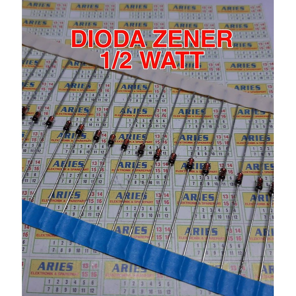 DIODA ZENER 1/2 WATT NILAI CUSTOM DIODA ZENER SETENGAH WATT CUSTOM