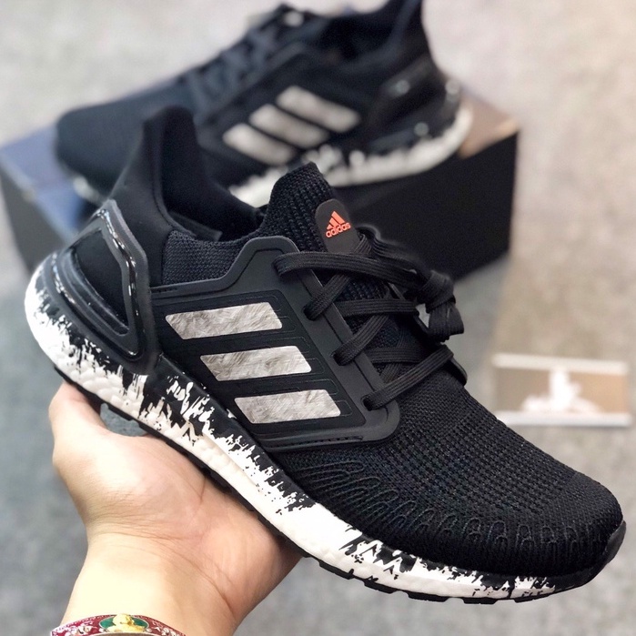 Sepatu Adidas Ultraboost Ultra Boost 20 Marble Black White Hitam Putih Premium