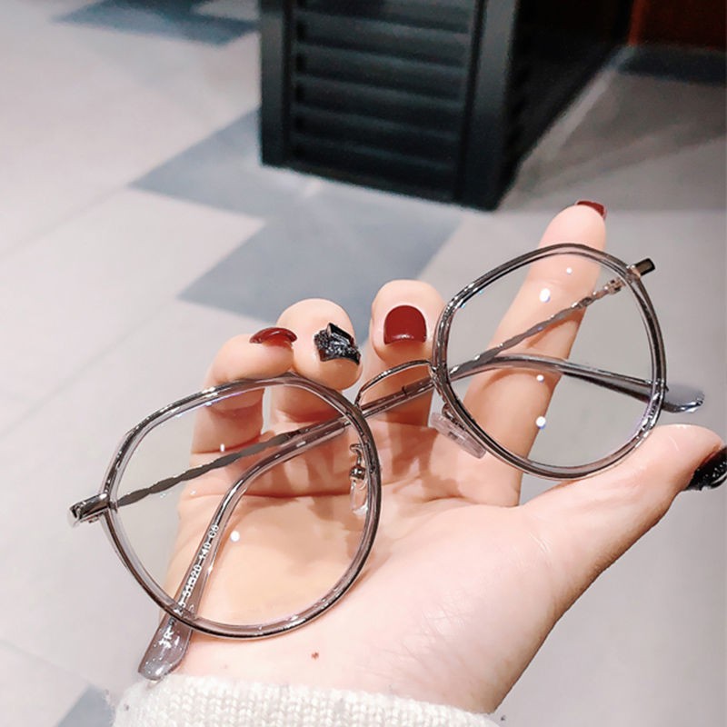 ♥TMALL88♥ Kacamata Baca Frame Anti Radiasi Metal Gaya Retro Untuk Pria / Wanita KM111