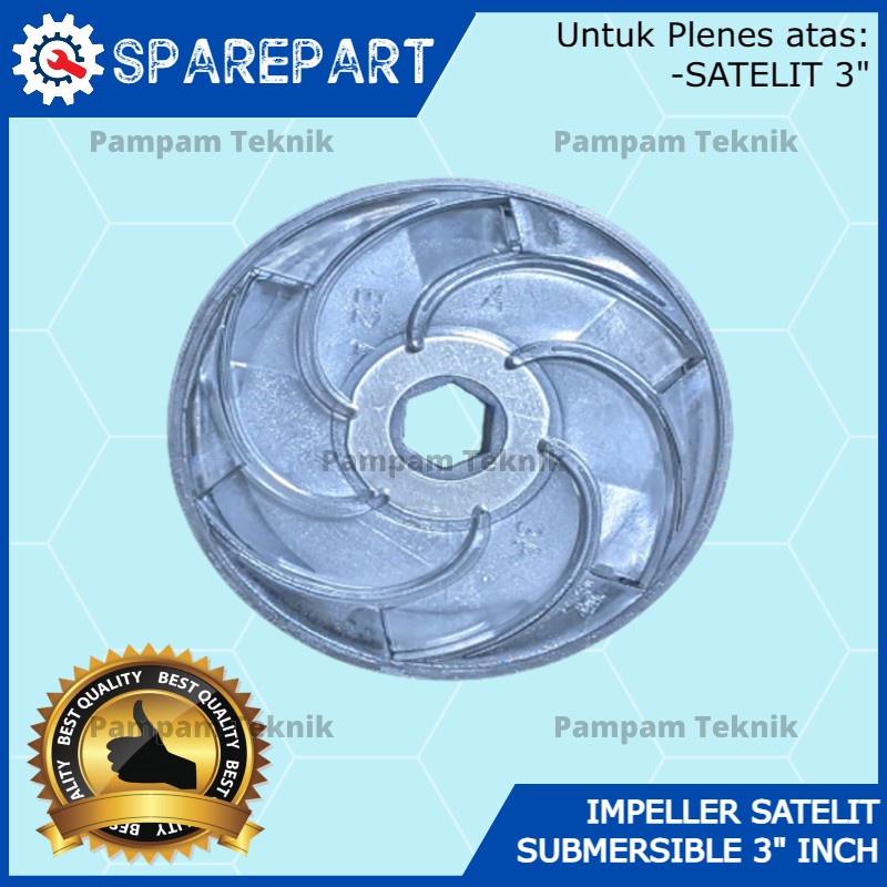 KIPAS IMPELLER SAN-EI SATELIT 3" SUBMERSIBLE 3 INCH IMPELER SIBEL 3IN PLASTIK