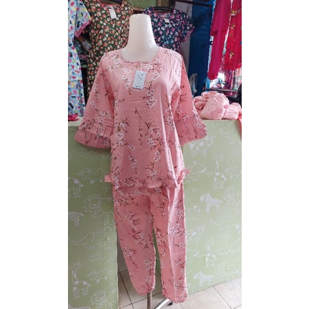 Baju tidur Sunly BALON tangan 3/4 NEW EDITION UK 18 20 22 24