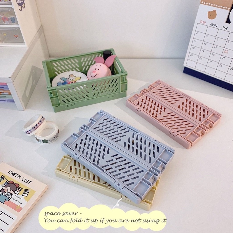 Keranjang lipat penyimpanan serbaguna / mini storage box