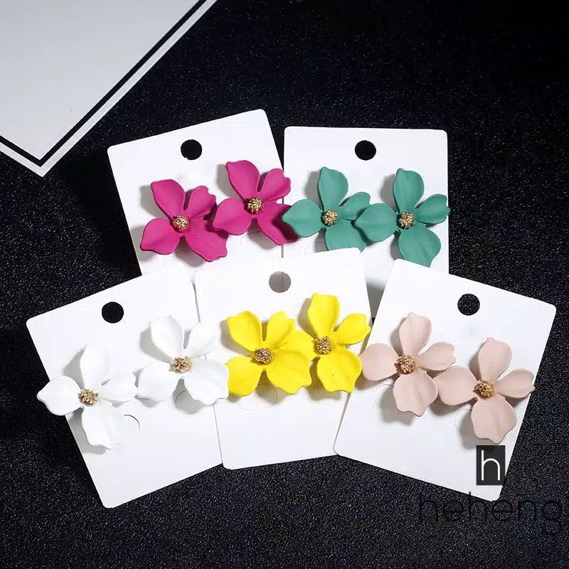 Anting tusuk earstud fashion flower