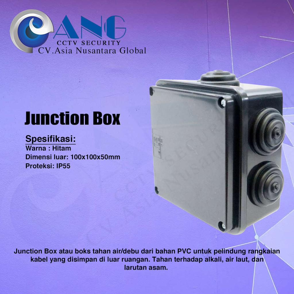 BOX JUNCTION / DURADUS 100x100x50mm HITAM