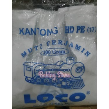 Plastik - Kantong Plastik HD Loco Putih Susu Uk 17, 24,  28, 35, 40