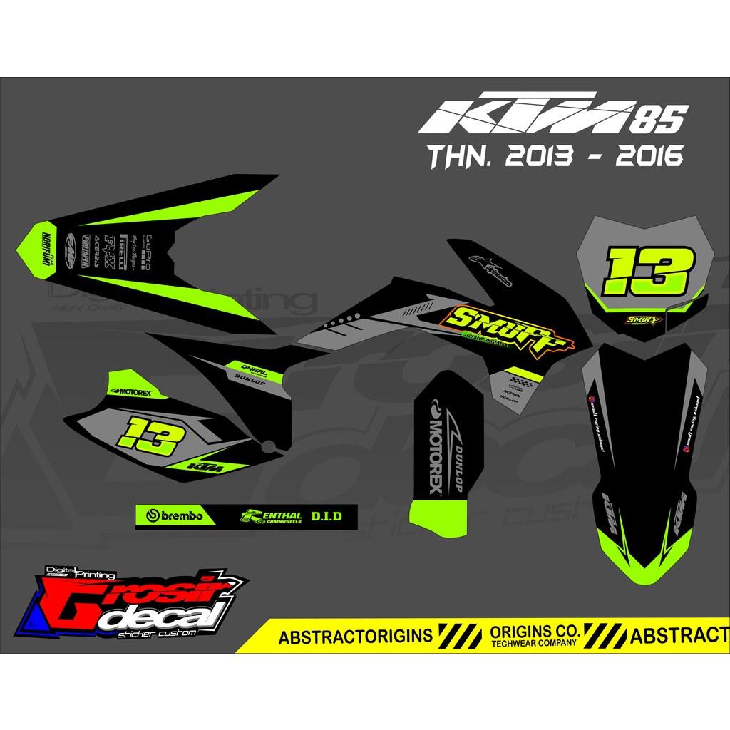 DECAL STICKER KTM 85 2013-2016 STIKER KTM 85 2013 - 2016 FULLBODY