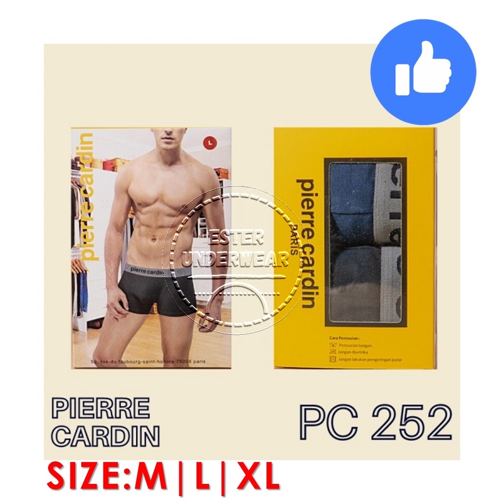 Celana Boxer Pria PIERRE CARDIN PC 252 ISI-2 Pcs bahan Katun