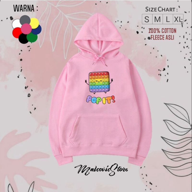 Sweater Hoodie Anak POP IT Unisex/Hoodie Anak Perempuan Pop It Usia 3-12 Tahun/Hoodie Jumper Anak Po