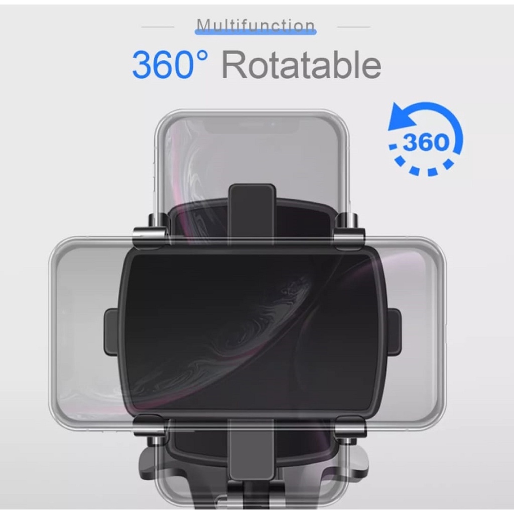Holder phone Mobil 360 rotasi Jepit dashboard