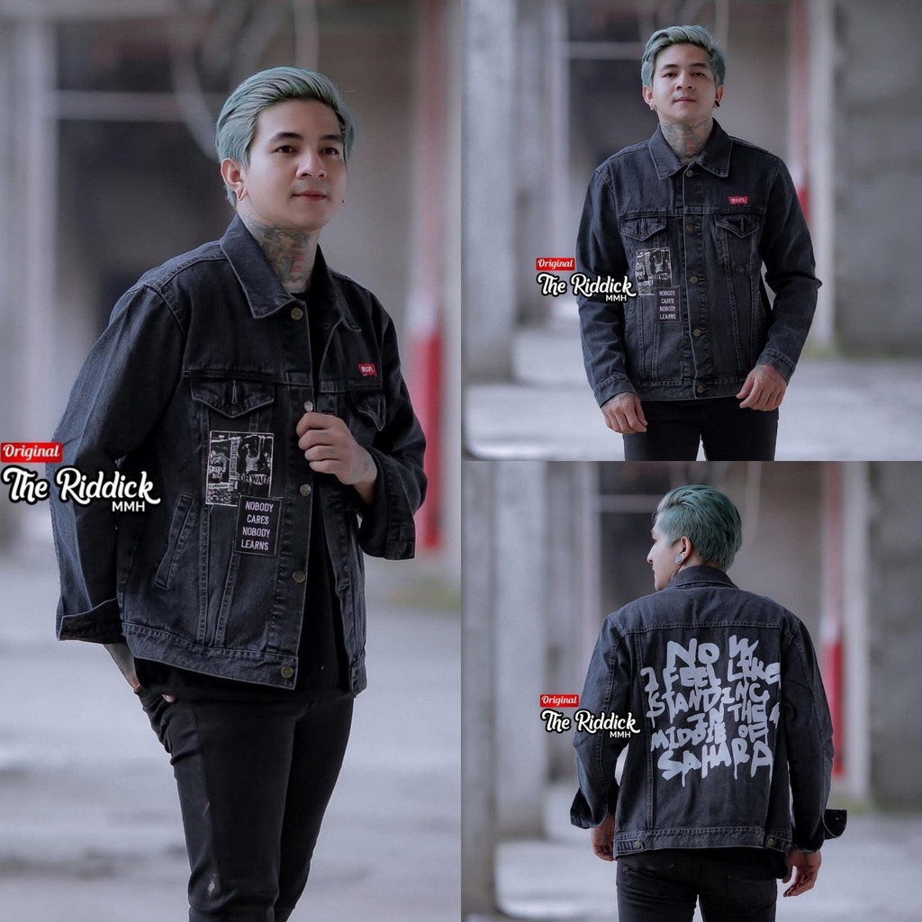 Jaket Jeans Denim / Jaket Denim Coret / Jaket Sandwash Grafity / Jaket Jeans Sobek2