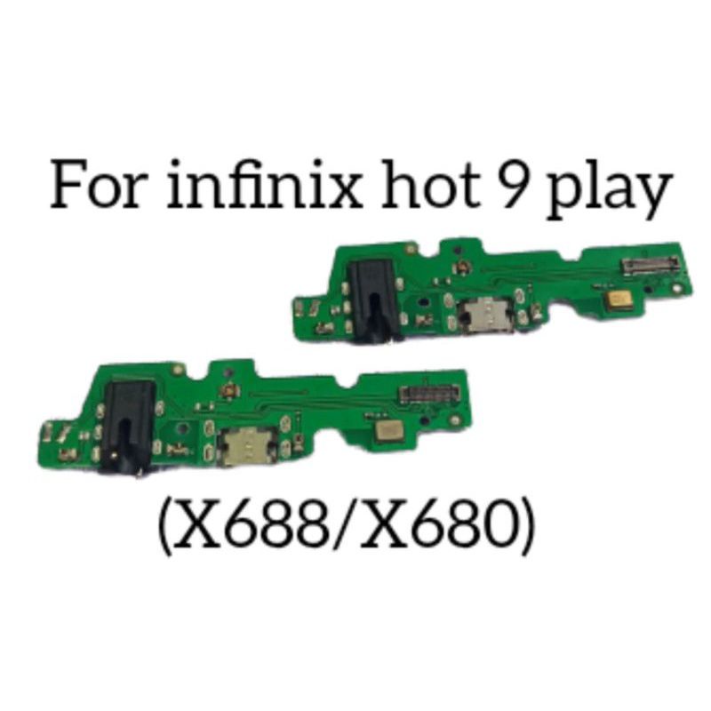 BOARD PAPAN CAS KONEKTOR CONEKTOR CHARGER INFINIX HOT 9 PLAY X680/HOT 10 PLAY X688 PLUG IN MIC ORIGINAL