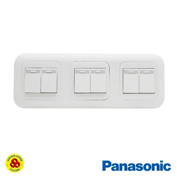 Panasonic saklar 6 Gang Inbow WEJ7823 + 5531 Seri 3 Frame 6 Devices