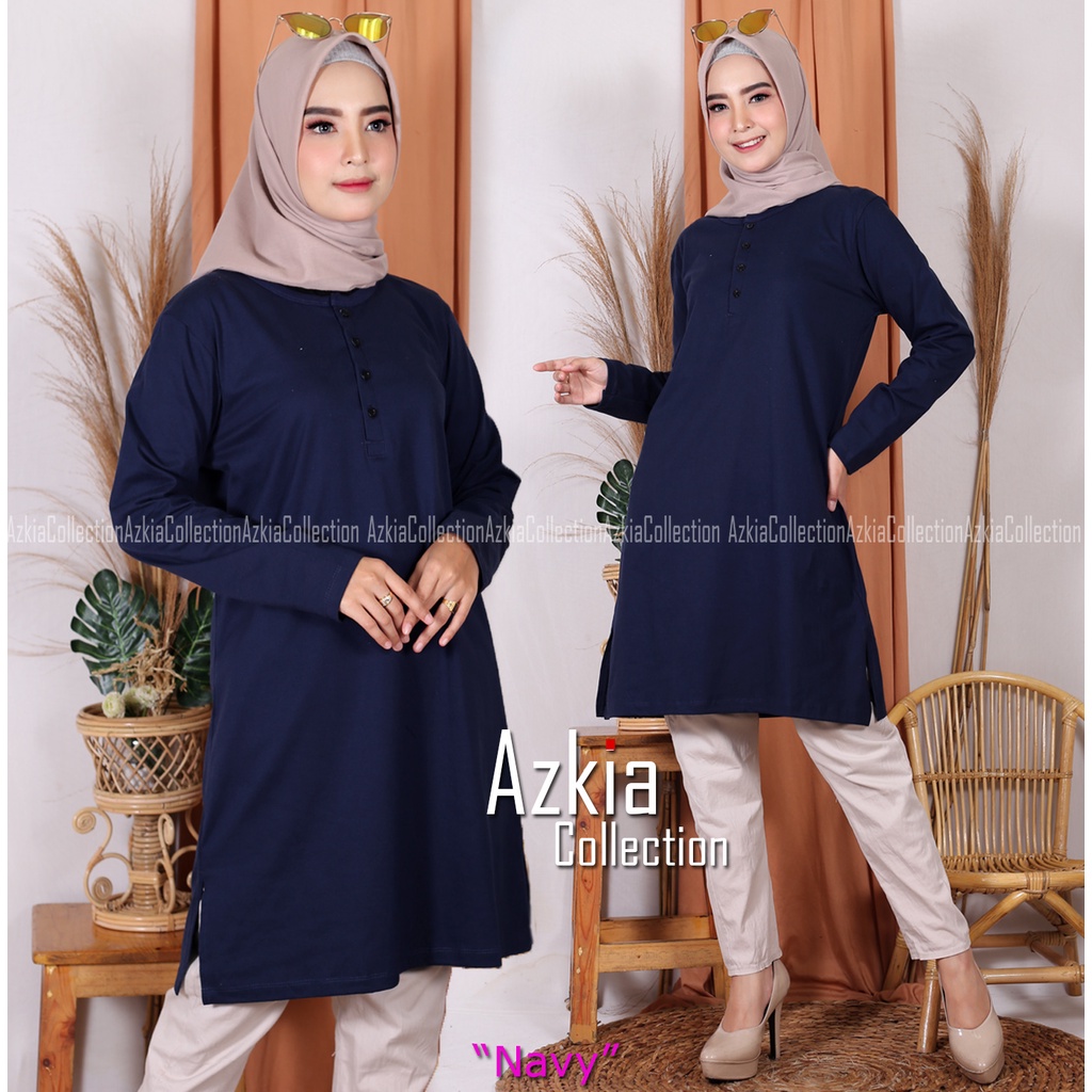 TUNIK KAOS WANITA MODEL KANCING DEPAN