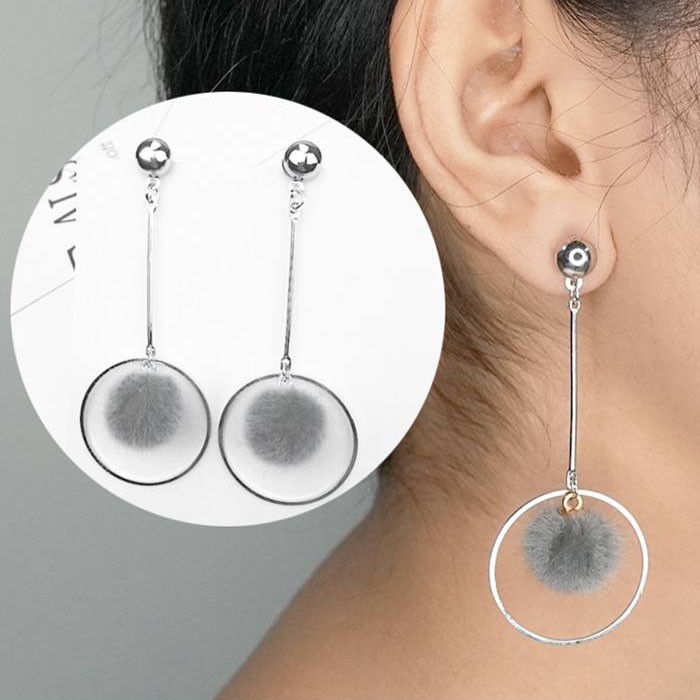 Anting Fashion Wanita Anting Korea Style Model Stud Mix Ring ball  75A