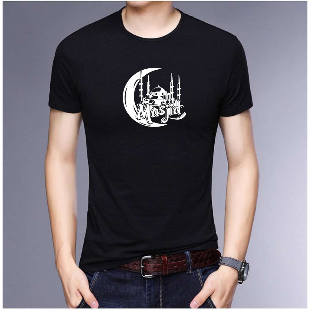 BS/COD/BAJU KAOS TANGAN PENDEK MASJID PRIA REALPICTURE