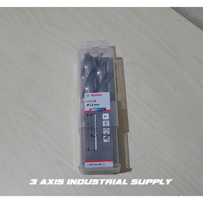 Bosch Mata Bor Besi HSS-G 12 mm - Drill Bit Bosch 12.0 mm Satuan