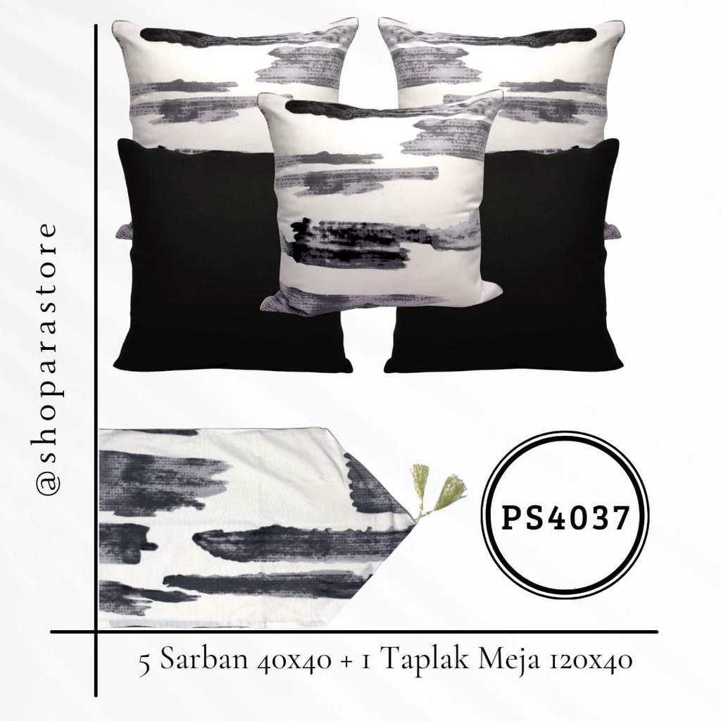 Sarung Kursi Sofa Set 5 Bantal 40x40 dan 1 Taplak Meja 120x40 cover sofa bed cover sarung sofa bed s