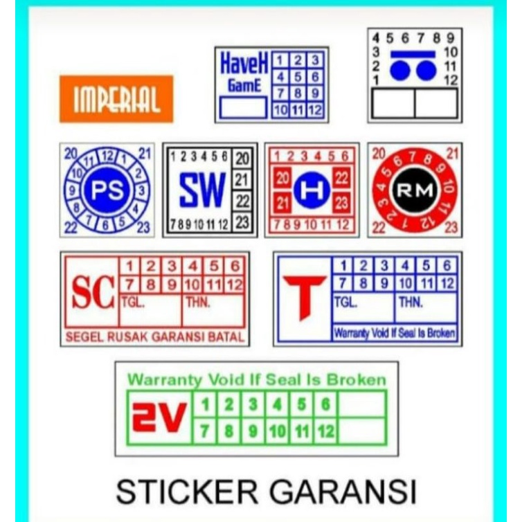 

segel/stiker warranty void if seal is broken